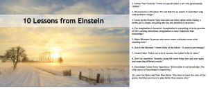 10 lessons from einstein